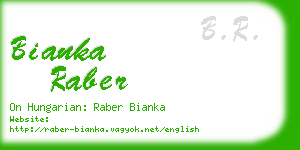 bianka raber business card